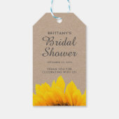 Kraftpapier Geel Zonnebloem Vrijgezellenfeest Cadeaulabel (Achterkant)