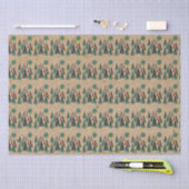 Kraftpapier Groene Bomen Gouden Sterren Tissuepapi Tissuepapier (Craft)