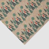 Kraftpapier Groene bomen Gouden sterren Weefselpap Tissuepapier (Detail)