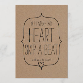 Kraftpapier Hart Romantisch Valentijns Dag Feestdagenkaart