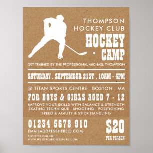Kraftpapier, Hockeykamp Adverteren Poster