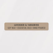 Kraftpapier Kaars Tamper-proof Seal Labels (Design 1)