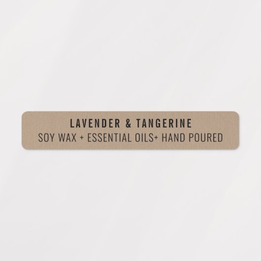 Kraftpapier Kaars Tamper-proof Seal Labels (Design 1)