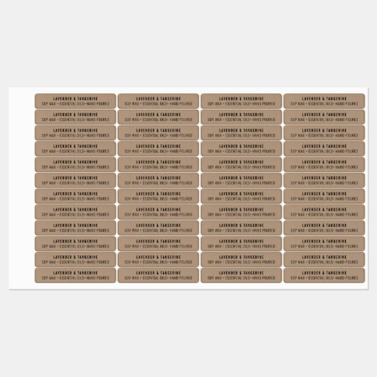 Kraftpapier Kaars Tamper-proof Seal Labels (Vel)