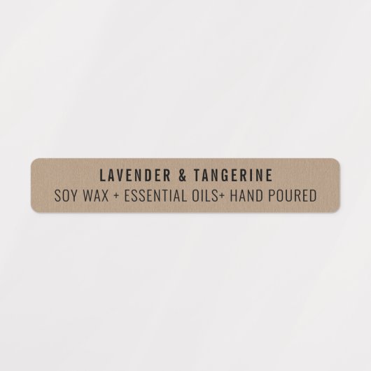 Kraftpapier Kaars Tamper-proof Seal Labels (Design 2)