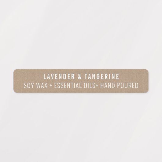 Kraftpapier Kaars Tamper-proof Seal Labels (Design 1)