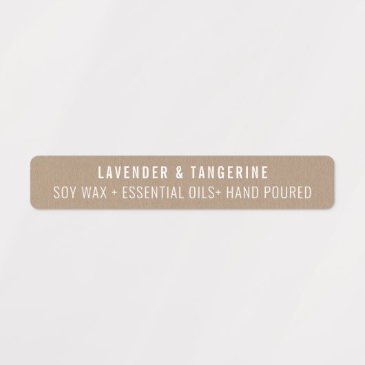 Kraftpapier Kaars Tamper-proof Seal Labels (Design 2)