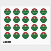 Kraftpapier Kerstboom Rustieke Kerst Stickers (Vel)