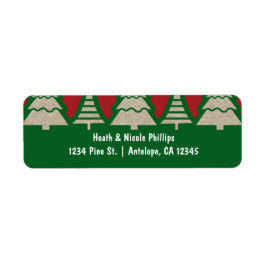Kraftpapier Kerstboom Vakantie Adreslabels Etiket