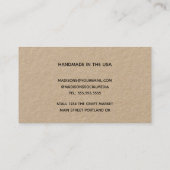 Kraftpapier met handhand vervaardigd door Visiteka Visitekaartje (Achterkant)
