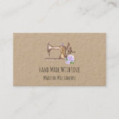 Kraftpapier met handhand vervaardigd door Visiteka Visitekaartje (Voorkant)