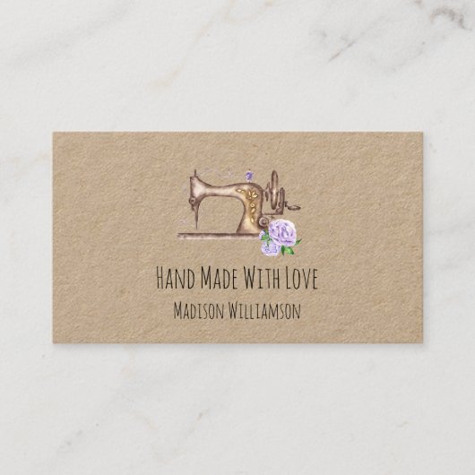 Kraftpapier met handhand vervaardigd door Visiteka Visitekaartje (Voorkant)