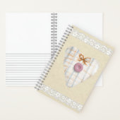  kraftpapier met Schots hart met kant Notitieboek (Binnen)