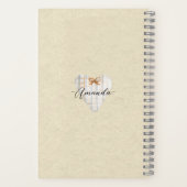  kraftpapier met Schots hart met kant Notitieboek (Achterkant)