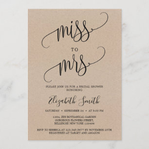 kraftpapier mist mevrouw bridal kaart