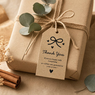 Kraftpapier op maat logo bedank cadeautags cadeaulabel