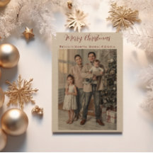 Kraftpapier Prettig kerstfeest familie foto