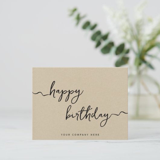 Kraftpapier Proficiat met je verjaardag  Briefkaart (Staand voorkant)