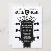 Kraftpapier Rock n Roll Gitaar Uitnodiging (Voorkant)