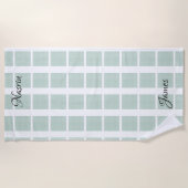 Kraftpapier Script Bruiloft Retouradres Strandlaken (Voorkant)