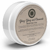 Kraftpapier stijl cosmetica pot label met logo