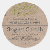 Kraftpapier Suiker Scrub Label (Voorkant)