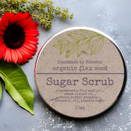 Kraftpapier Suiker Scrub Label