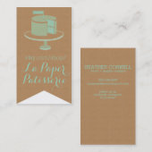 Kraftpapier, Visitekaartje met vlag (Voorkant / Achterkant)