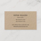 kraftpapier voor kraftuitbarstingen visitekaartje (Achterkant)