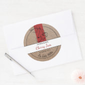 Kraftpapier Zelfgemaakt Cherry Jam Label (Envelop)
