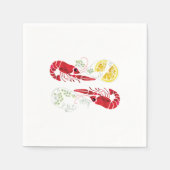 Kräftskiva / Crawfish boil Elegant Lemon en Dill Servet (Voorkant)