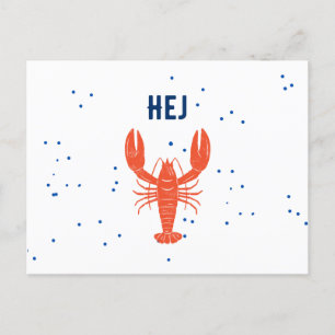 Kräftskiva Hej Hallo Zweeds Briefkaart van de groe