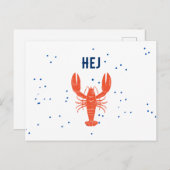 Kräftskiva Hej Hallo Zweeds Briefkaart van de groe (Voorkant / Achterkant)