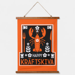Kräftskiva - Zweedse rivierkreeftenfeest Hangend Wandkleed