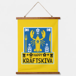 Kräftskiva - Zweedse rivierkreeftenfeest Hangend Wandkleed