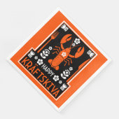 Kräftskiva - Zweedse rivierkreeftenfeest Servet (Hoek)