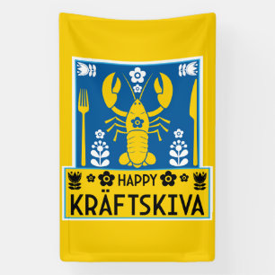 Kräftskiva - Zweedse rivierkreeftenfeest Spandoek