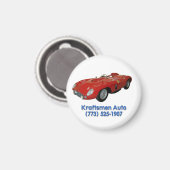 Kraftsmen Auto Blue Font/Red Car Magnet (Voorkant / Achterkant)