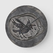Krähe Crow Rabe ruft CAW! Ronde Klok (Voorkant)