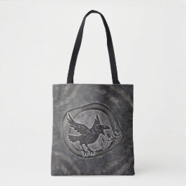 Krähe Crow Rabe ruft CAW! Tasche Tragetasche Tote Bag