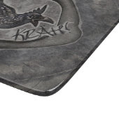 Krähe Crow Rabe ruft KRÄH! Snijplank (Hoek)