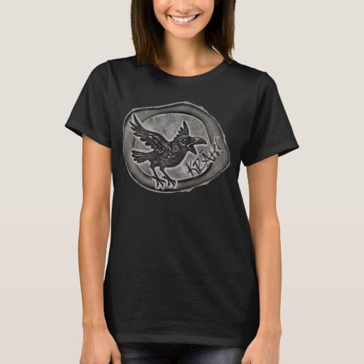 Krähe Crow Rabe ruft KRÄH! T-shirt (Voorkant)