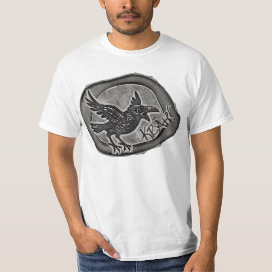 Krähe Crow Rabe ruft KRÄH! T-shirt (Voorkant)