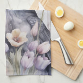 Krähe Rabe Crow mit Hut und Blumen Watercolor Theedoek (Quarter Fold)