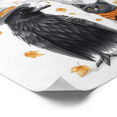Krähe und Katze Halloween Crow Poster (Hoek)