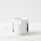 Krähe und Katze „Happy Halloween!“ Crow Tasse Espresso Kop (Achterkant)