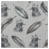 Krähen Crows Rabe Muster mit Federn Stof (Swatch)
