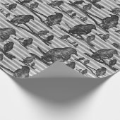 Krähen Raben Crows auf Ast Verpackung Cadeaupapier (Hoek)