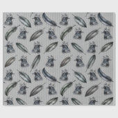 Krähen Raben Crows Federn Feathers Verpackung Cadeaupapier (Vlak)