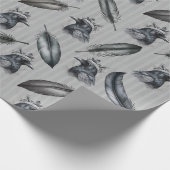 Krähen Raben Crows Federn Feathers Verpackung Cadeaupapier (Hoek)